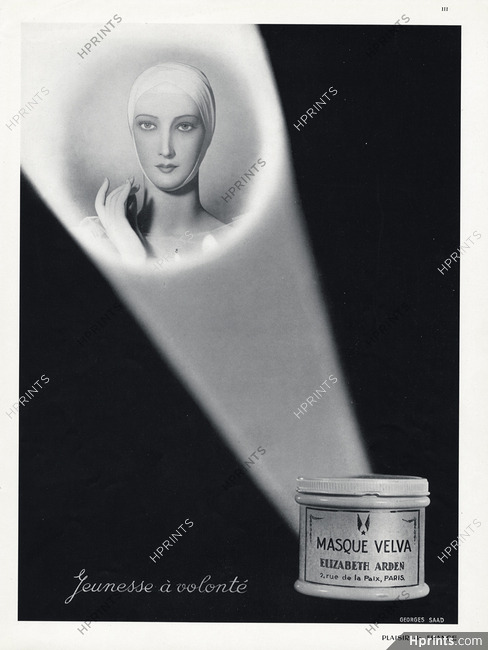Elizabeth Arden (Cosmetics) 1935 Velva Masque Ph. Saad