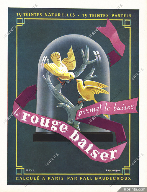 Rouge Baiser 1948 Pierre Fix-Masseau, Lipstick