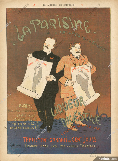 Leonetto Cappiello 1907 "La Parisine" Les Affiches de Cappiello, Robert de Flers et G. A de Caillavet