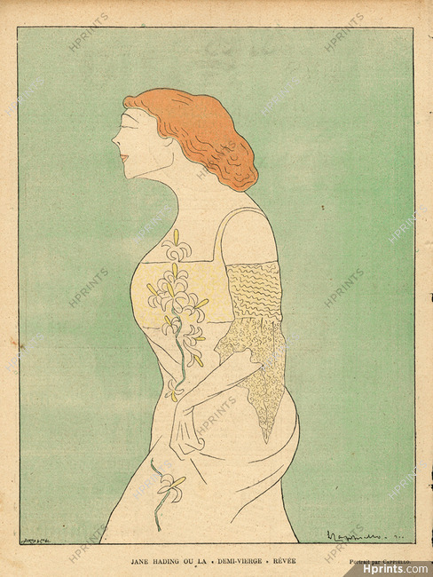 Leonetto Cappiello 1900 Jane Hading, Caricature