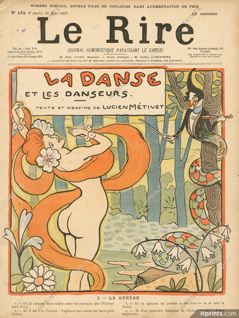 Lucien Métivet 1897 "La Genèse", Adam And Eve, Dancer