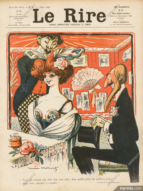 Lucien Métivet 1903 Hairdresser, "Dans la loge d'une Artiste"
