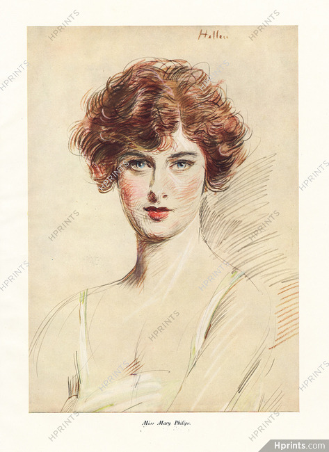 Paul Helleu 1921 Beautés Américaines, Miss Mary Philips