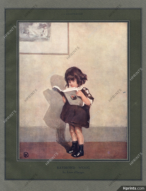 Raymond Woog 1921 Le Livre d'Images, Girl with book