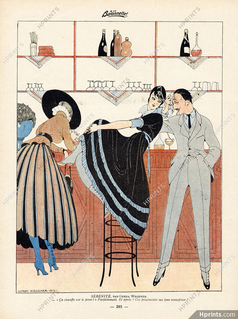 Gerda Wegener 1915 ''Sérénité'' Elegantes, Gigolo