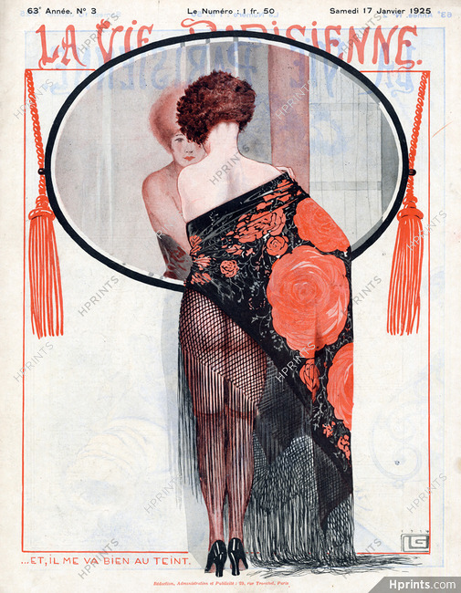 Georges Léonnec 1925 Sexy Looking Girl