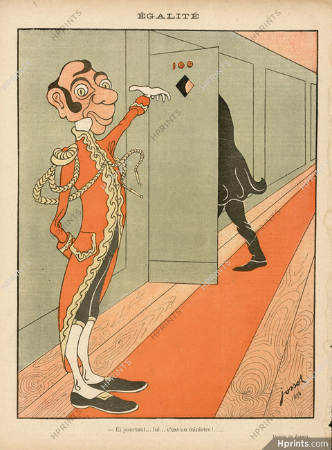 Jossot 1894 "Egalité", Husher, Republican guard Costume