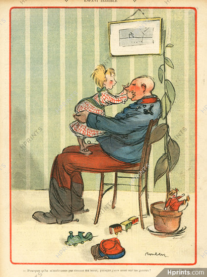 Francisque Poulbot 1905 "Enfant Terrible" Children