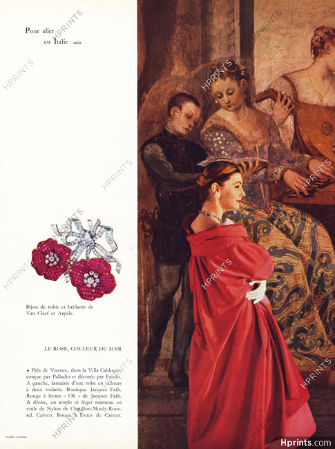 Van Cleef & Arpels 1956 Bijoux de rubis et brillants, Carven