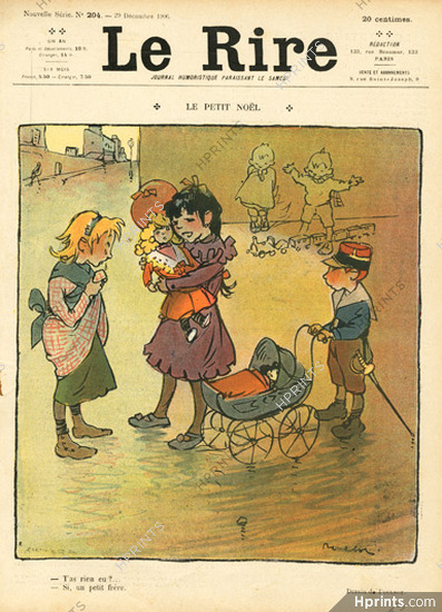 Francisque Poulbot 1906 "Le petit Noël" Children, Doll