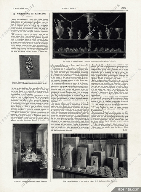 Du Modernisme en Joaillerie, 1927 - Maison Dusausoy Store, Shop Window, Text by Elie Nazaire, 1 pages