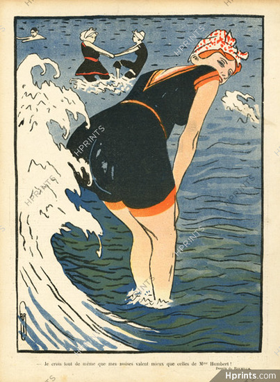 Auguste Roubille 1903 Bathing Beauty, Swimwear