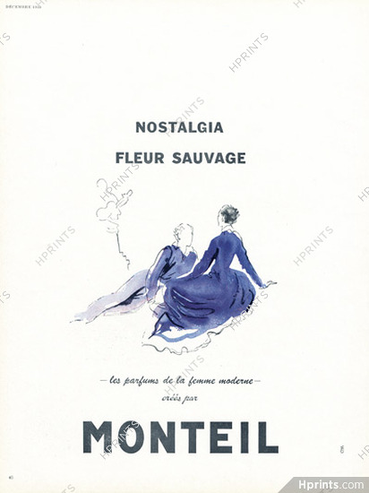 Germaine Monteil 1955 nostalgia, fleur sauvage
