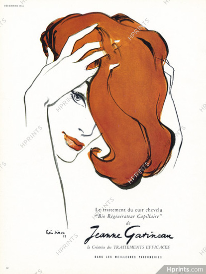 Jeanne Gatineau 1955 Pierre Simon, Hairstyle