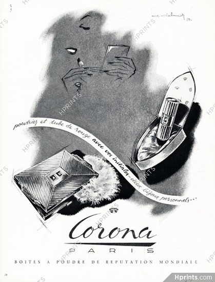 Corona 1950 Boîtes à poudre, A. Delmar