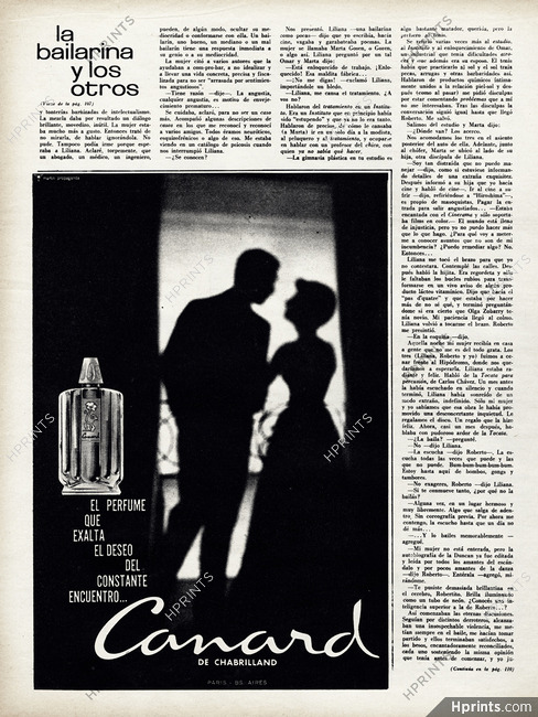 Chabrilland (Perfumes) 1961 Canard, Argentinian Advert