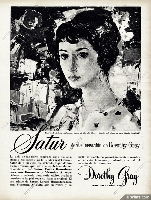 Dorothy Gray (Cosmetics) 1961 Mario Agostinelli, Argentinian Advert