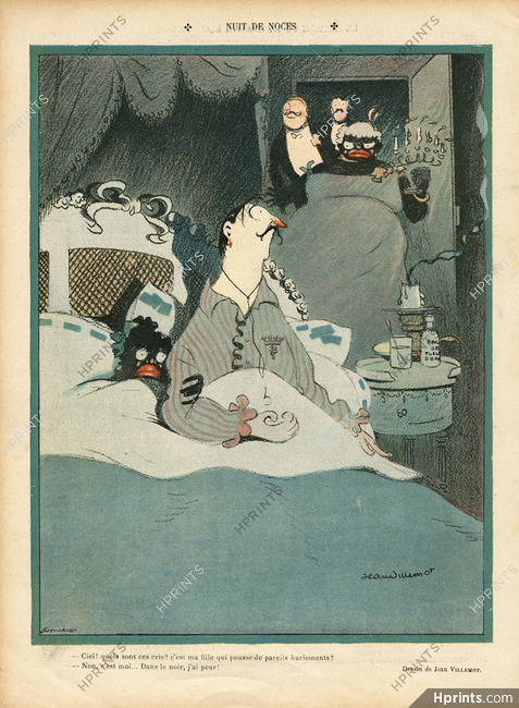 Jean Villemot 1905 "Nuit de Noces" Wedding Night, Lovers
