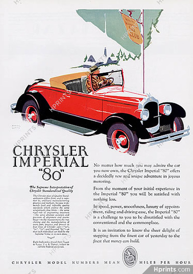 Chrysler (Cars) 1927 Imperial "80", Frank Quail