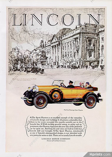 Lincoln (Cars) 1927 The Sport Phaeton, Berlin
