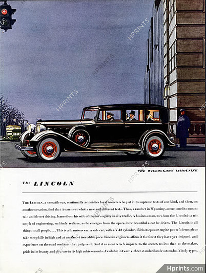 Lincoln (Cars) 1934 The Willoughby Limousine