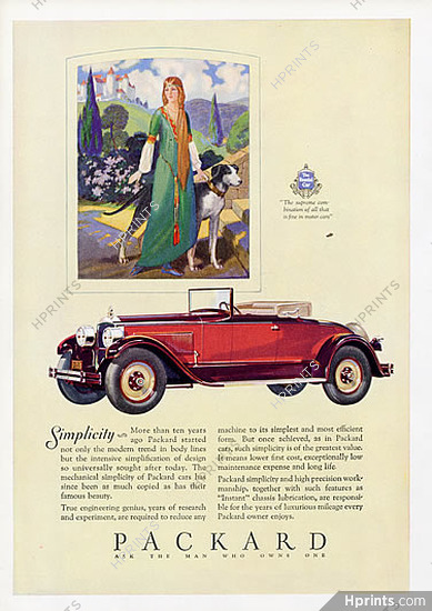 Packard (Cars) 1927 Doberman dog