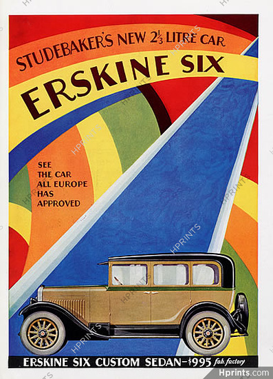 Studebaker (Cars) 1927 The Erskine Six