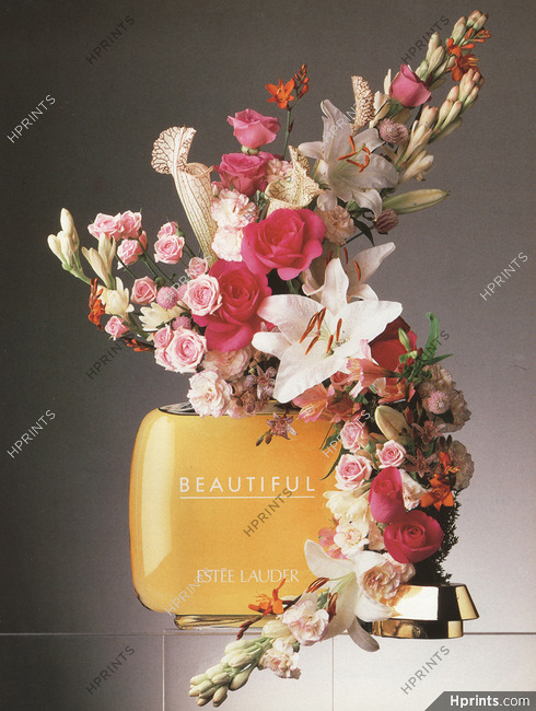 Estée Lauder (Perfumes) 1987 "Parfums en Fleurs" Beautiful, Photo Roger Turqueti