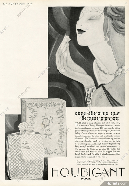 Houbigant (Perfumes) 1927 En Visite