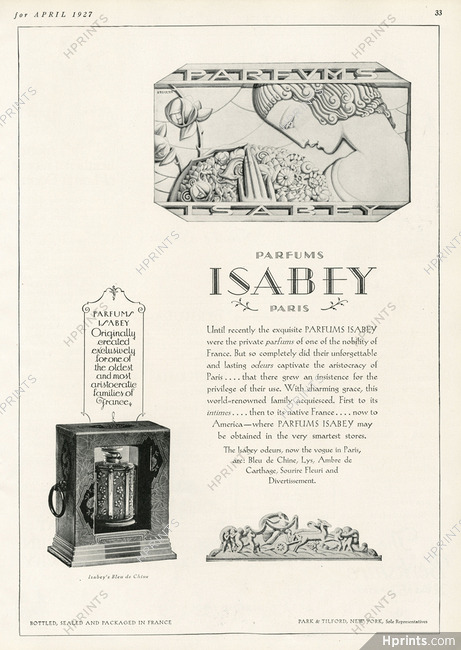 Isabey (Perfumes) 1927 Bleu de Chine
