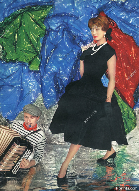 Chanel 1958 "La Robe Noire" Black Velvet Dress, Photo Guy Bourdin