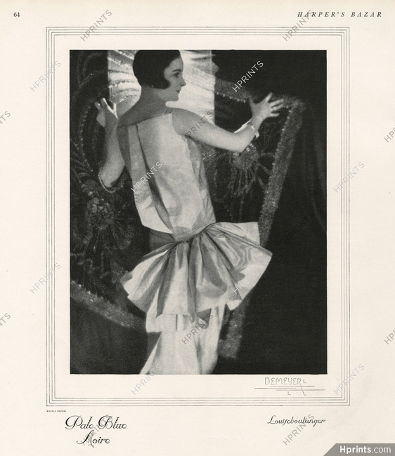 Louiseboulanger 1927 Evening Gown, Pale blue Moire, Photo Demeyer