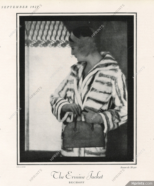 Emile Bechoff 1927 Ermine Jacket, Photo Demeyer