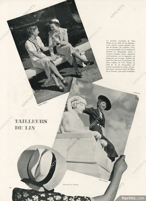 Véra Boréa 1937 Tailleurs de lin (Moygashel fabric)