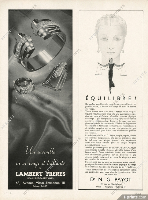 Lambert (Jewels) 1936 Bracelet, Clip, Ring