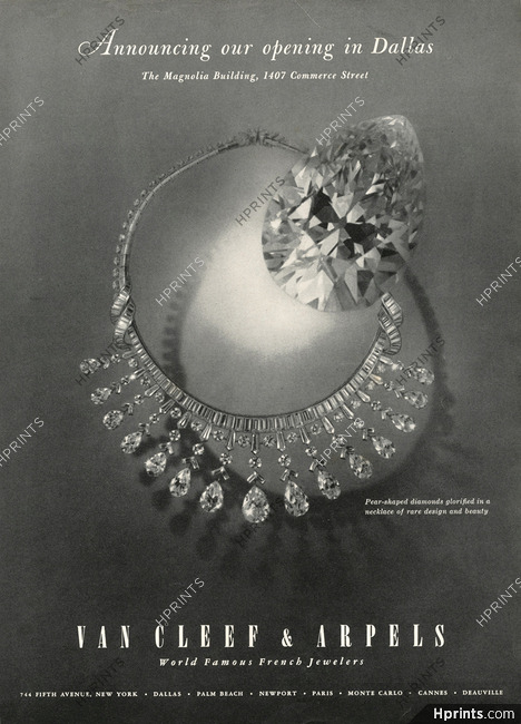 Van Cleef & Arpels 1951 Necklace, Pear-shaped Diamonds, rare design