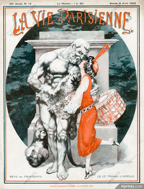 Hérouard 1922 Le 13ème Travail d'Hercule, La Vie Parisienne Cover