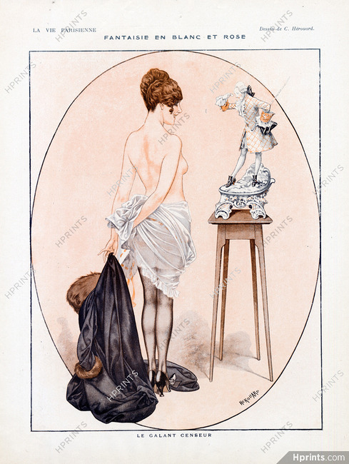 Hérouard 1917 "Fantaisie en blanc et rose"