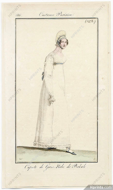 Le Journal des Dames et des Modes 1815 Costume Parisien N°1478 Horace Vernet