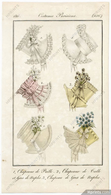 Le Journal des Dames et des Modes 1815 Costume Parisien N°1516