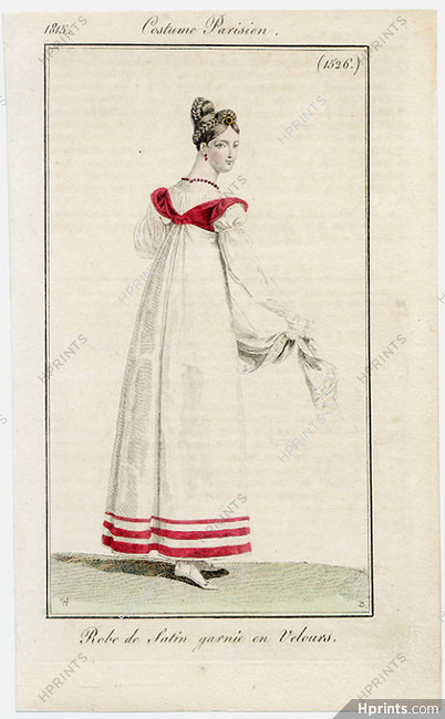 Le Journal des Dames et des Modes 1815 Costume Parisien N°1526 Horace Vernet