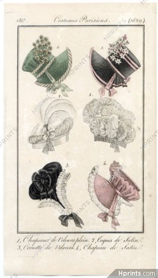 Le Journal des Dames et des Modes 1817 Costume Parisien N°1629