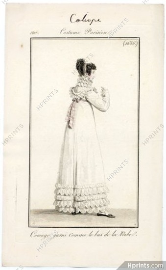 Le Journal des Dames et des Modes 1817 Costume Parisien N°1656 Horace Vernet