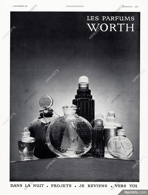 Worth (Perfumes) 1937 Dans La Nuit, Projets, Je Reviens, Vers Toi