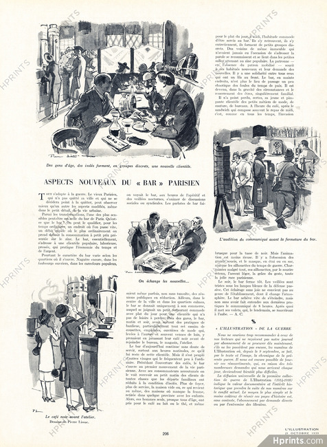 Aspects Nouveaux du Bar Parisien, 1939 - Pierre Lissac World War II, Texte par A. C.