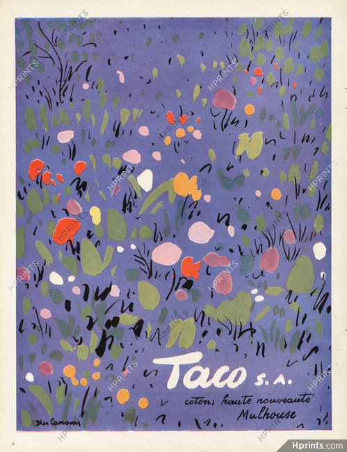 Taco (Fabric) 1948 Flower, Blas Canovas