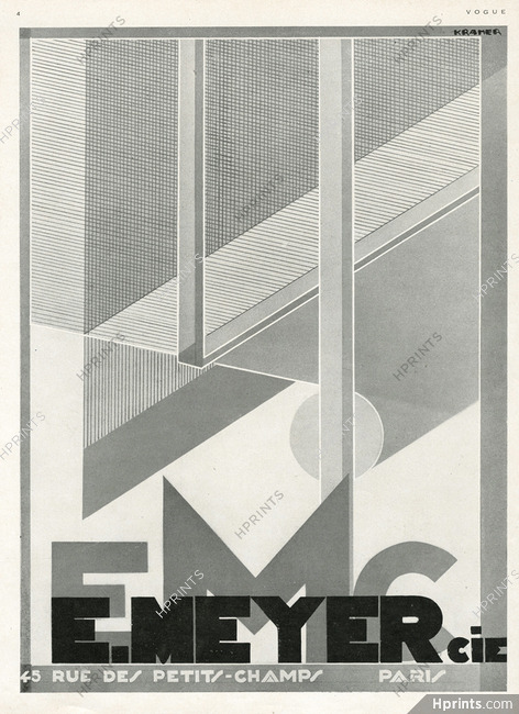 E. Meyer & Cie 1930 Kramer, Art Deco