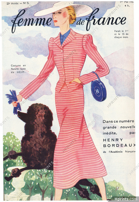 Jacques Heim 1937 Costume en flanelle