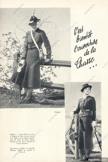 Hermès 1937 Costumes de chasse, Photo Dorvyne