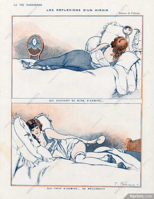 Fabiano 1916 ''Les réflexions d'un miroir'' babydoll, stockings